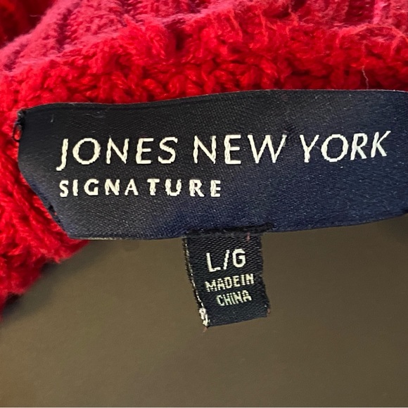 Jones New York Red Cowl Neck Sweater L-XL Very Good Condition! - Picture 6 of 7
